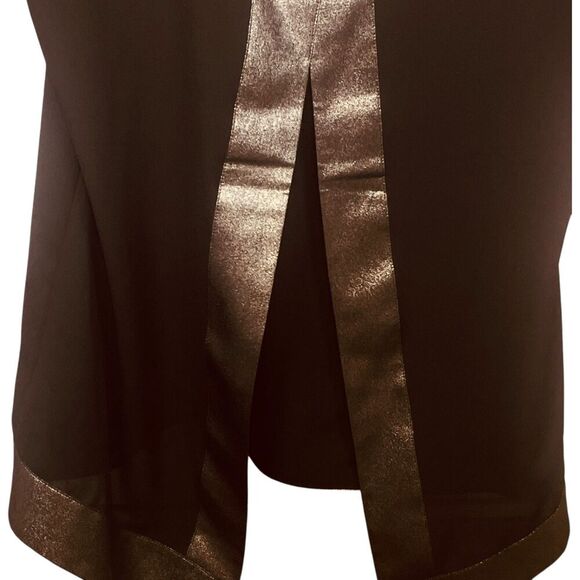 Express | Black Metallic Trim Sleeveless Tank Top with Back Slit Size M | NWT - Picture 9 of 10